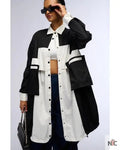 And Just Like That S03 Bonnie Milligan Colorblock Shirt Dress