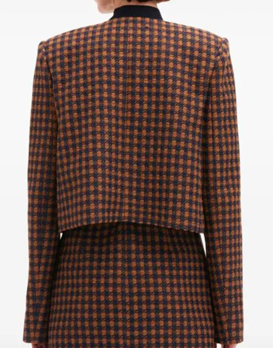 And Just Like That S03 Charlotte York Checked Orchid Jacket