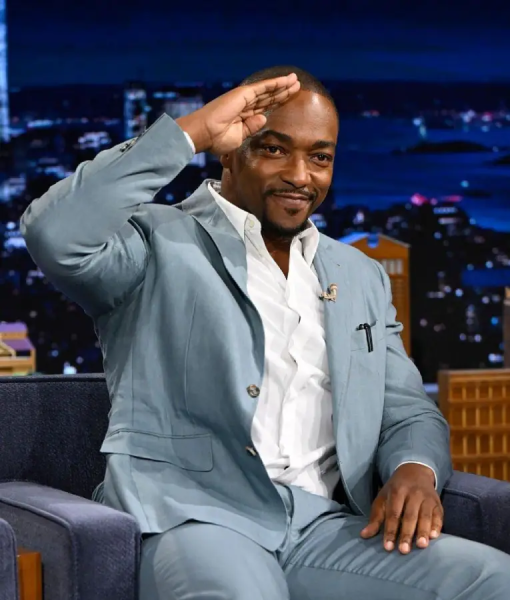 Anthony Mackie The Tonight Show Starring Jimmy Fallon S12 Blazer