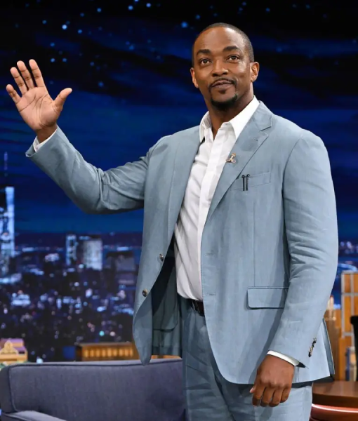 Anthony Mackie The Tonight Show Starring Jimmy Fallon S12 Blazer
