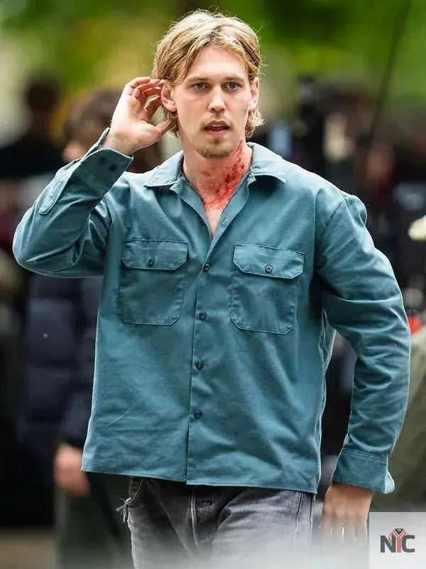 Austin Butler Caught Stealing Blue Shirt