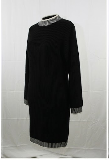 Primakind Women's Striped Trim Knit Mini Dress