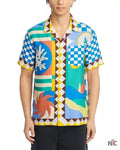 Bachelor In Paradise S10 Justin Glaze Printed Camp Shirt