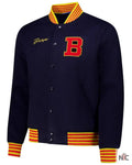 Barcelona Supporter’s Full-Snap Varsity Jacket