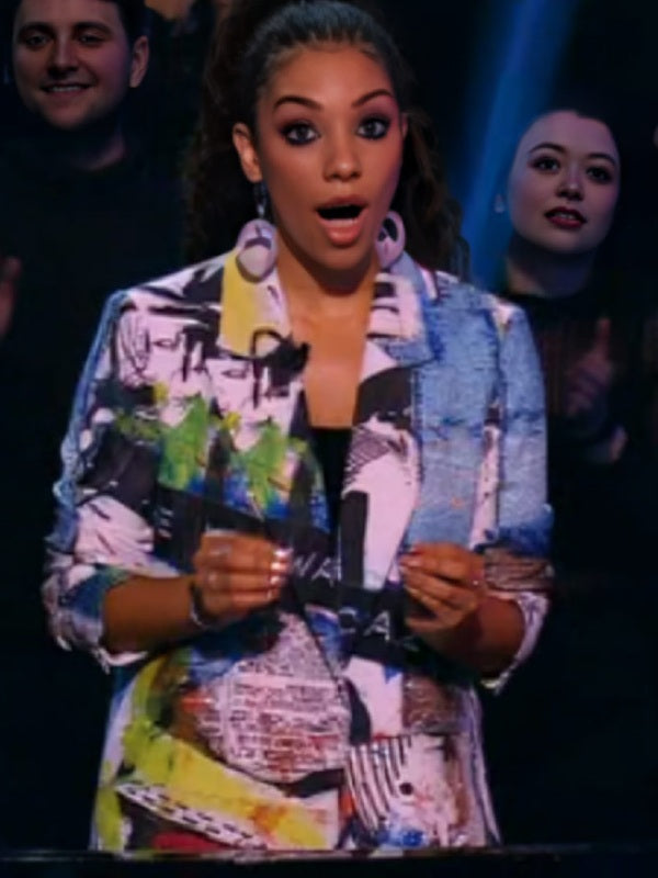 Beat Shazam S07 Corinne Foxx Graffiti Print Blazer