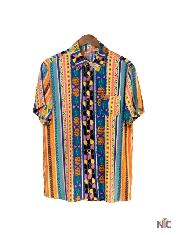 Below Deck Down Under S03 Nate Salmon Printed Striped Shirt