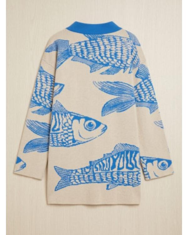 Below Deck Down Under S04 Daisy Kelliher Fish Print Robe