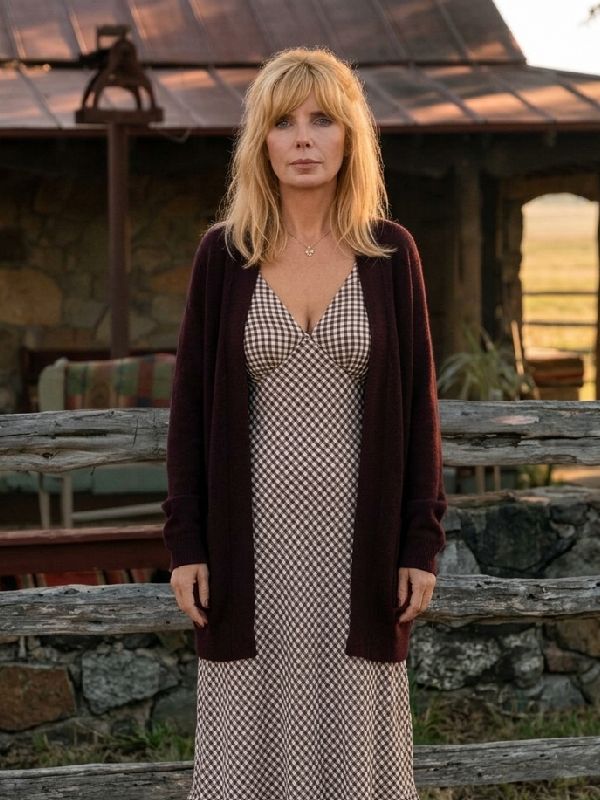 Beth Dutton Dutton Ranch 2026 Burgundy Cardigan