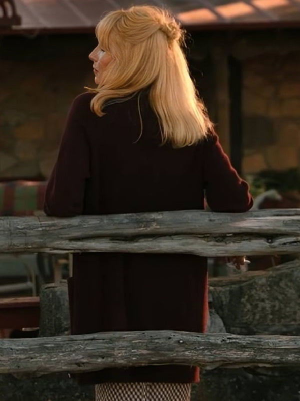 Beth Dutton Dutton Ranch 2026 Burgundy Cardigan
