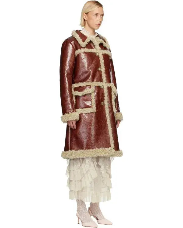 Beyond The Gates 2025 Ambyr Michelle Brown Leather Coat