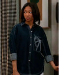 Beyond the Gates S02 Camryn Jade Bow Denim Shirt