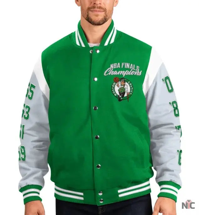 Boston Celtics 17 Time Championship Varsity Jacket