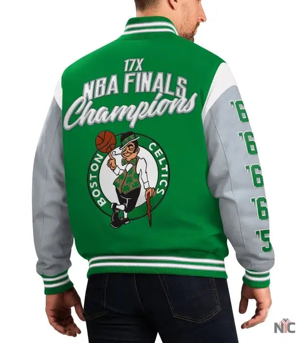 Boston Celtics 17 Time Championship Varsity Jacket