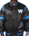 CFL Winnipeg Blue Bombers Multicolor Leather Jacket
