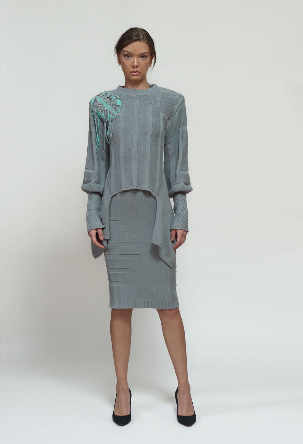 Primakind Calisto Knit Top And Skirt Set