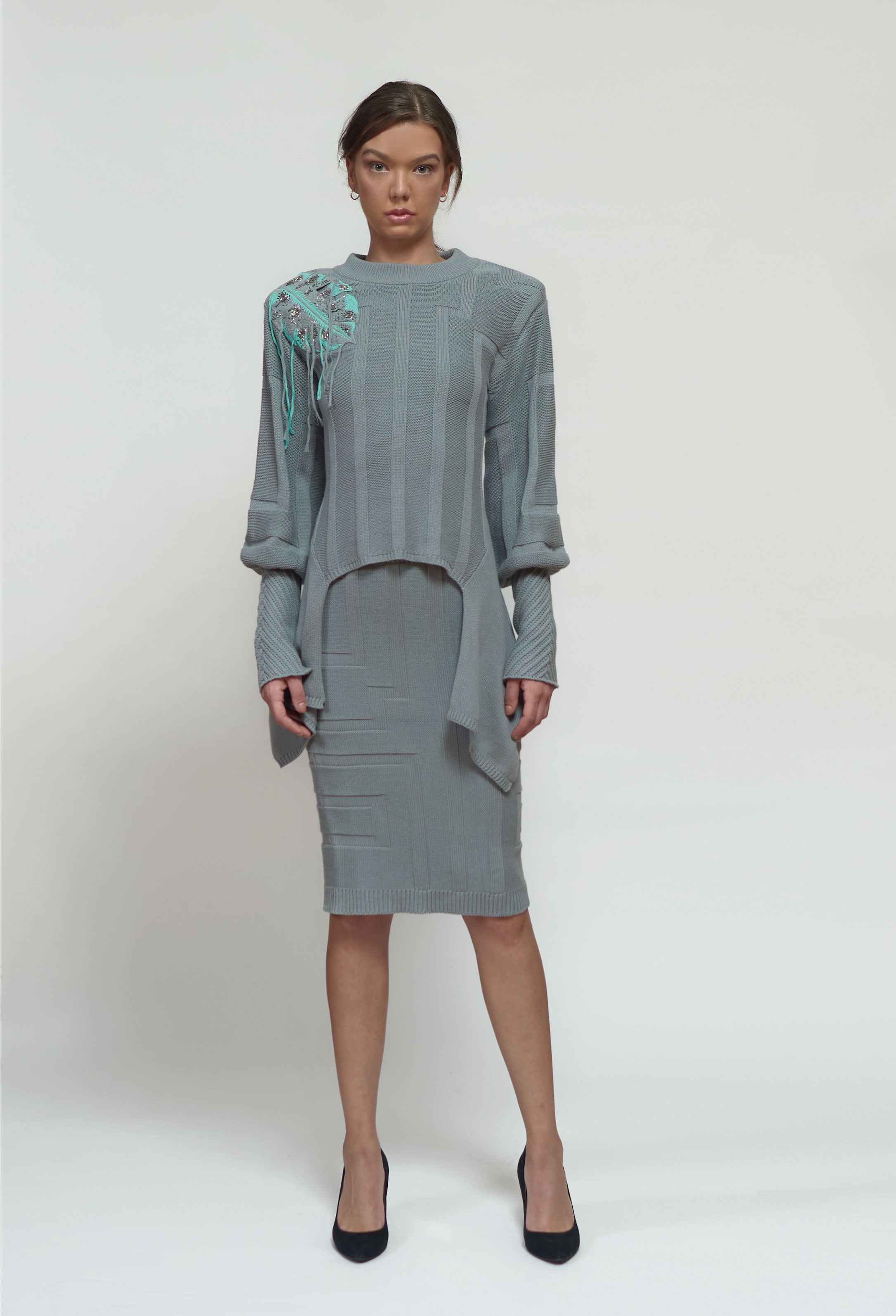 Primakind Calisto Knit Top And Skirt Set