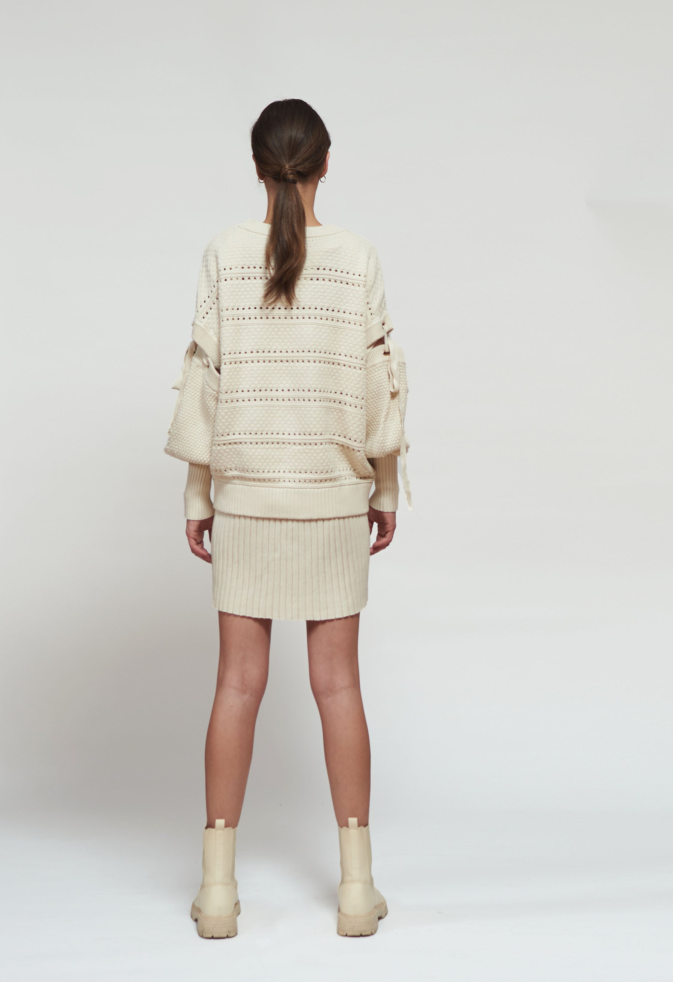 Primakind Calyx Knit Mini Dress Long Sleeved