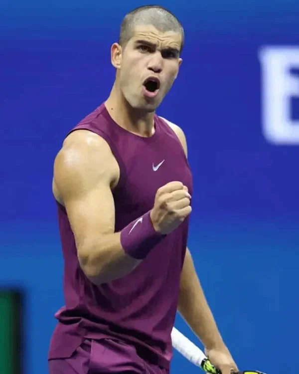 Carlos Alcaraz 2025 US Open Purple Tank Top