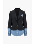 Caught in the Act Unfaithful Tami Roman Denim Patchwork Blazer