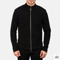 Charcoal Black Suede Biker Jacket