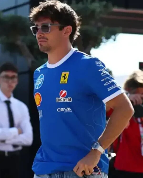 Charles Leclerc F1 Grand Prix Of Italy Blue T-shirt