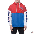 Chicago Cubs Color Block Royal/Red Hoodie Windbreaker