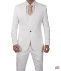 Classic Double-Breasted White 3-Piece Men's Wedding Suits