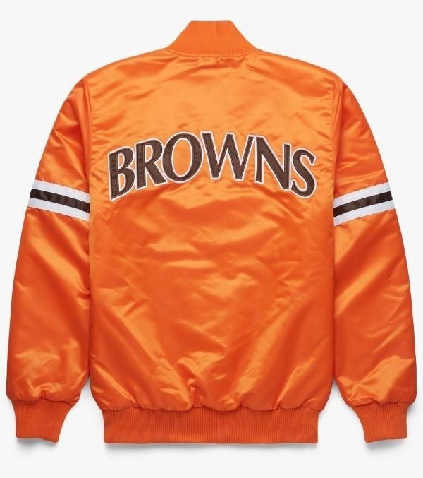 Cleveland Brown Starter Gridson Satin Jacket