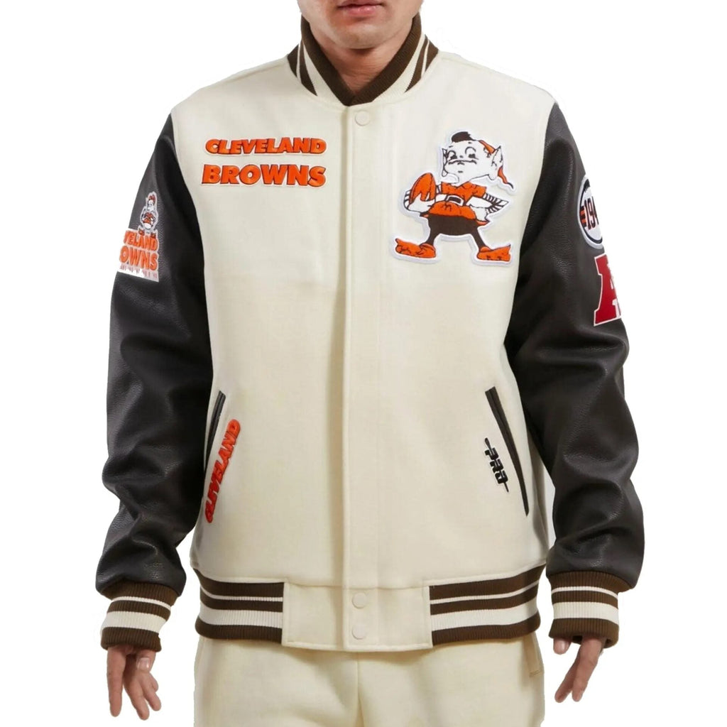 Cleveland Browns Wool and Leather Varsity Jacket