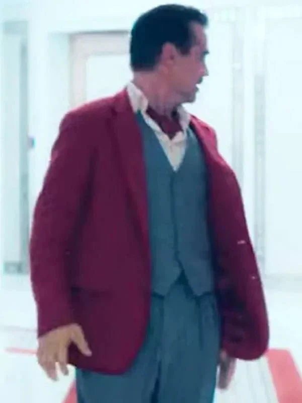 Colin Farrell Ballad of a Small Player 2025 Red Blazer