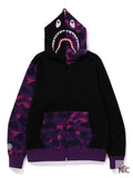 Color Camo Shark Full Zip Hoodie