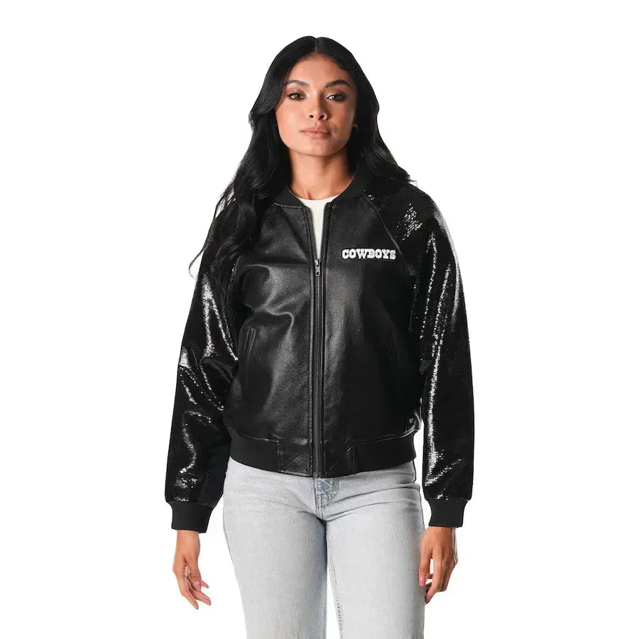 Dallas Cowboys Black Sequin Jacket
