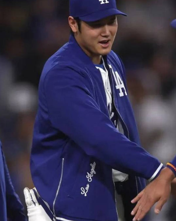 Dave Roberts LA Dodgers Blue Bomber Jacket
