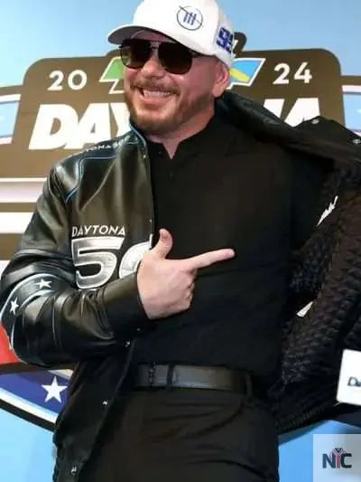 Daytona 500 Pitbull Black Leather Jacket