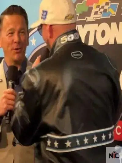 Daytona 500 Pitbull Black Leather Jacket