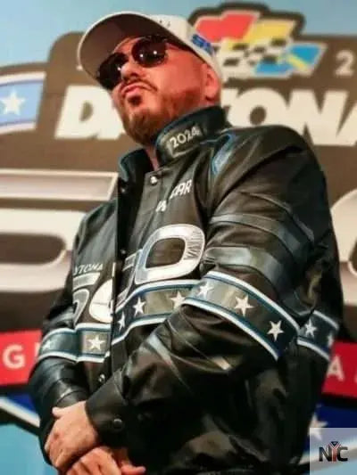 Daytona 500 Pitbull Black Leather Jacket