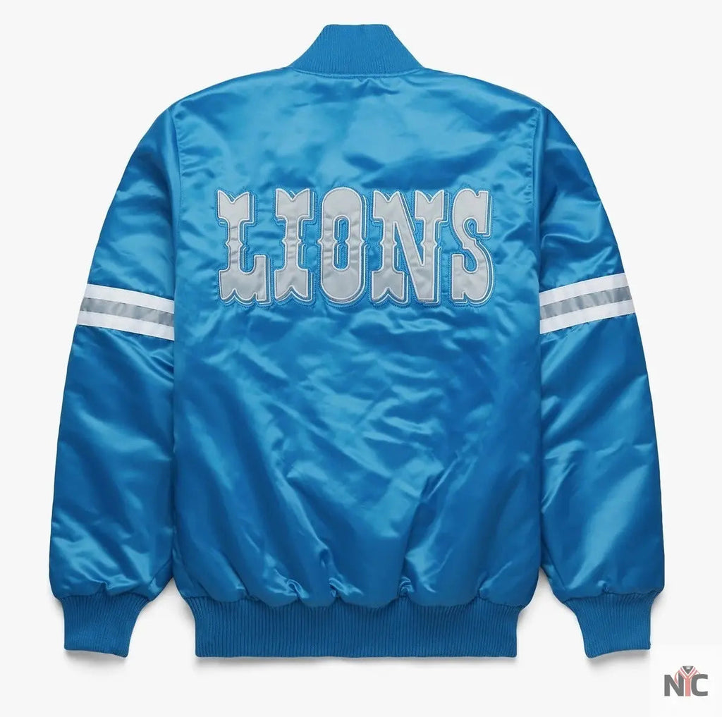 Detroit Lions Satin Varsity Jacket