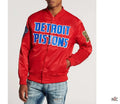 Detroit Pistons Big Logo Black Satin Jacket