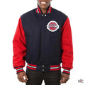 Detroit Pistons Two-Tone Navy/Red Varsity Wool Jacket