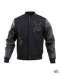 Dodgers Pro Triple Black Wool Varsity Jacket