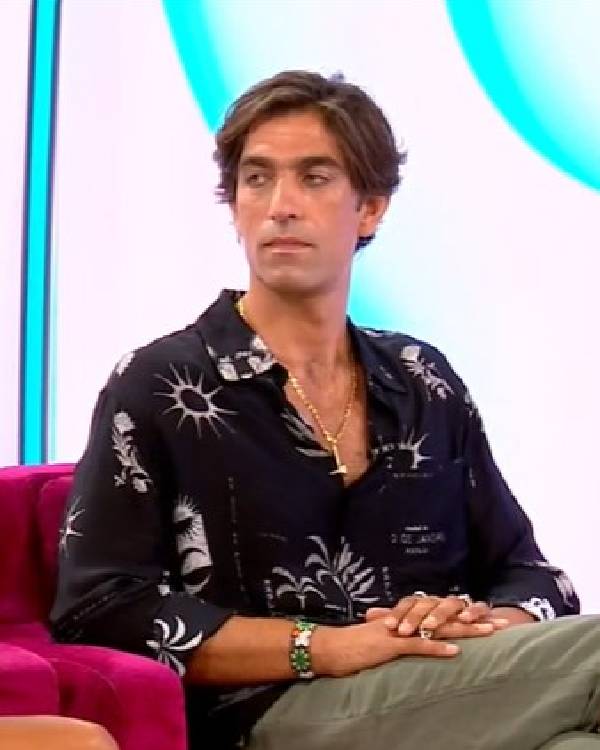 Dois às 10 Manu Rodrigues Black Printed Shirt
