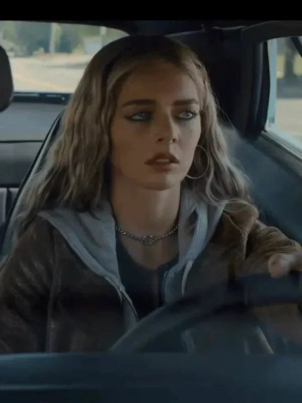 Eenie Meanie Samara Weaving Suede Leather Jacket