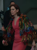 Elsbeth S03 Carrie Preston Multicolor Tinsel Cropped Jacket