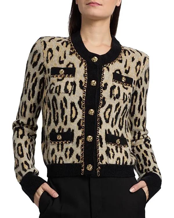 Elsbeth S03 Tracey Ullman Leopard Print Cardigan