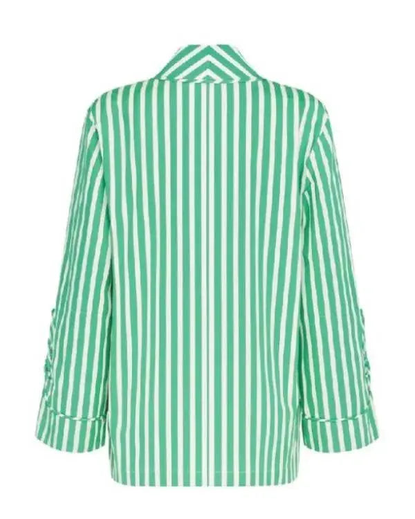 Emily In Paris S05 Lily Collins Green Striped Jacket