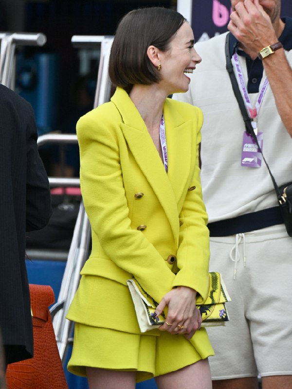 Emily In Paris Season 6 Lily Collins Yellow Blazer