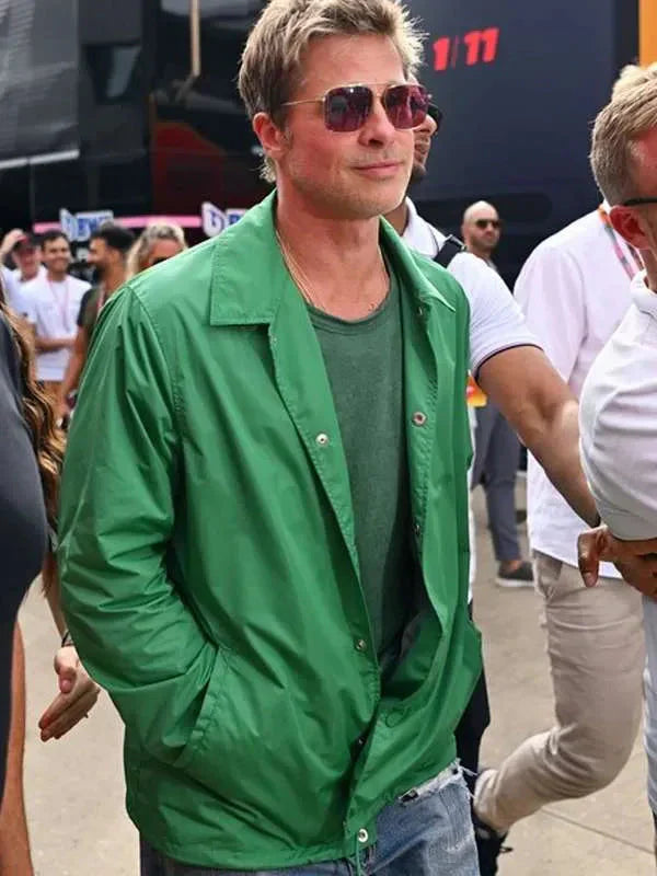 F1 Brad Pitt Green Jacket
