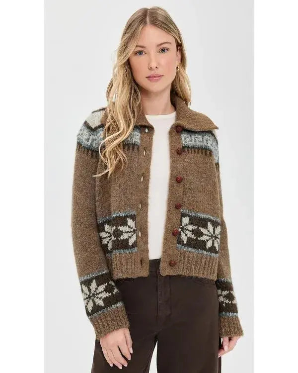 Fixer Upper Colorado Mountain House S01 Joanna Gaines Brown Cardigan