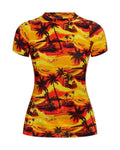Freakier Friday Lindsay Lohan Orange Palm Tree Printed T-Shirt