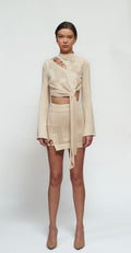 Primakind  Gildara Knit Crop Top And Skirt Set